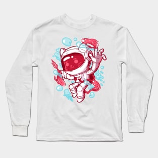 Cat in Koi Space Long Sleeve T-Shirt
